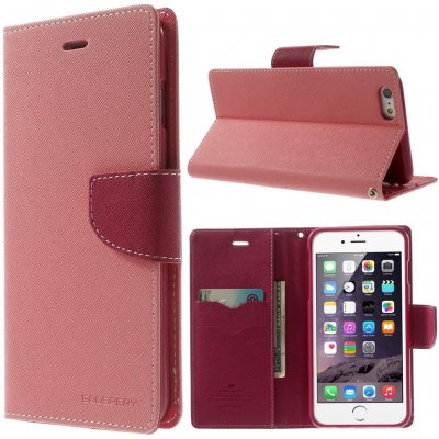 Pouzdro Mercury Apple iPhone 6 Plus / 6S Plus Fancy Diary hot růžové