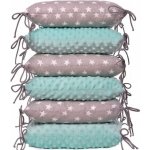 T-Tomi Polštářkový mantinel šedá hvězdičky – Zboží Dáma