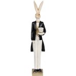Dekorace králíček elegán v černém smokingu s kloboukem 7*6*32 cm – Hledejceny.cz