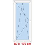 Soft Balkonové dveře otevíravé a sklopné Winchester/Bílá levé 80 x 190 cm – Sleviste.cz