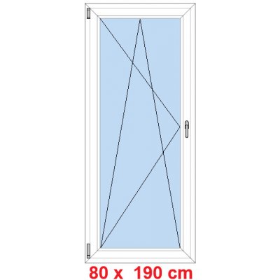 Soft Balkonové dveře otevíravé a sklopné Winchester/Bílá levé 80 x 190 cm – Sleviste.cz