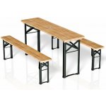 Juskys Pivní set Bichl 3-dílný z lakovaného dřeva 170 cm – Hledejceny.cz