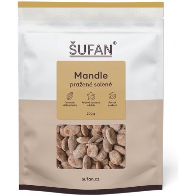 ŠUFAN Mandle pražené solené Španělsko 200 g – Zboží Dáma