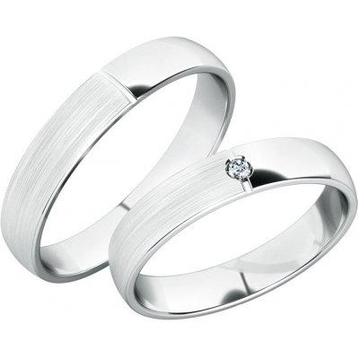 Snubní prsteny bílé zlato SP-244B – Zboží Dáma Snubní prsteny bílé zlato SP-244B – Zboží Dáma