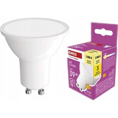 Emos LED žárovka Classic MR16 GU10 4 W 39 W 450 lm teplá bílá ZQ8E22 – Zboží Dáma