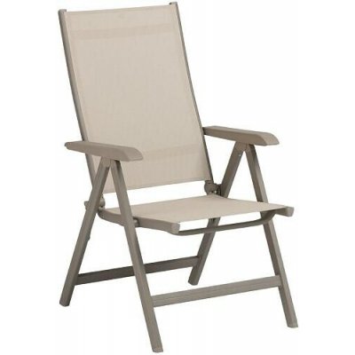 KETTLER BASIC PLUS polohovací, hliníkové křeslo taupe / béžová – Hledejceny.cz