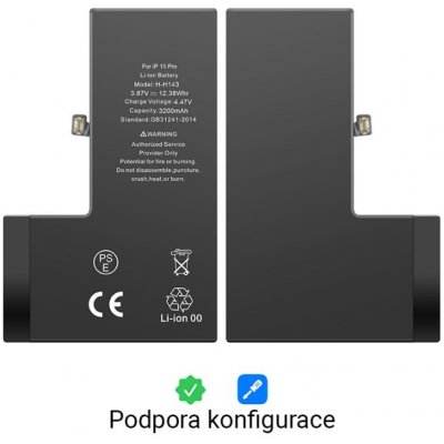 Baterie iPhone 15 Pro - podpora konfigurace BT0150 – Zboží Živě