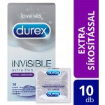 Durex Invisible Extra Thin Extra Lubricated 10ks – Zboží Mobilmania