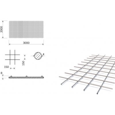 Kari síť s okem 150/150 mm, 2x3 m, průměr 4 mm (KA17) – HobbyKompas.cz
