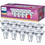 Philips žárovka LED 4,6 W, GU10, teplá bílá, 10 ks – Zboží Dáma