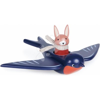 Tender Leaf Toys lastovička Swifty Bird z rozprávky Merrywood Tales s figúrkou zajačika TL8387 – Hledejceny.cz