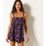 Tankini top s pružnými kosticemi Lokia černá fuchsie – Sleviste.cz