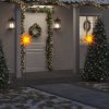 Vánoční osvětlení DKD HOME DECOR LED vánoční hvězdy 3 ks se zemními hČervenáy Skládací žlutá 57 cm