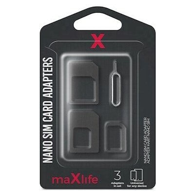 maXlife SIM adaptéry nano/micro/mini s jehlou 31935 – Sleviste.cz