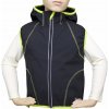 Dětská vesta Fantom Dětská softshellová outdoorová vesta s kapucí, černá
