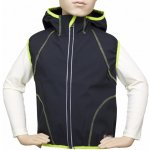 Fantom Dětská softshellová outdoorová vesta s kapucí, černá – Sleviste.cz