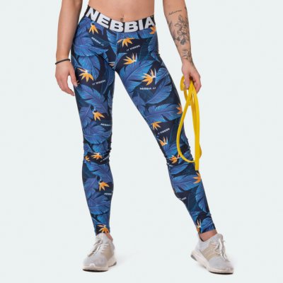 Nebbia legíny Mid Waist Ocean Power 566 modré – Zboží Mobilmania