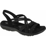 ČERNÉ DÁMSKÉ SANDÁLY SKECHERS REGGAE SLIM SIMPLY STRETCH SANDALS 163023 BLK – Zboží Dáma