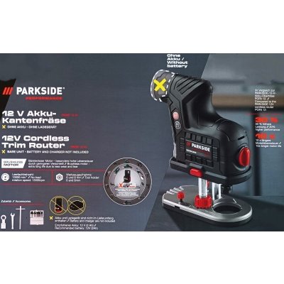 PARKSIDE PERFORMANCE Aku frézka na hrany PPAKF 12 A1 – bez akumulátoru a nabíječky – Zboží Dáma