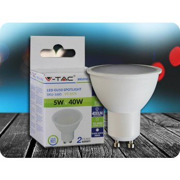 V-tac LED žárovka GU10 5W teplá bílá