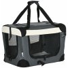 Potřeby pro cestování se psem PawHut taška pro psy Přepravní taška Skládací přepravka pro psy s polštářem Cestovní taška Pet Backpack Outdoor Oxford Fabric 50,5 x 33,5 x 35 cm