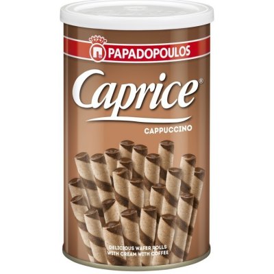 Papadopoulos Caprice plněné trubičky Cappuccino 250 g – Zboží Dáma