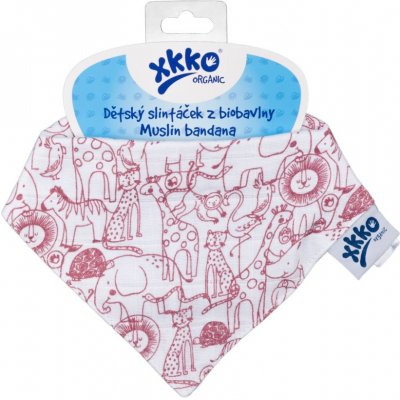 Kikko Dětský slintáček XKKO Organic Staré časy - Safari W/Mesa Rose – Sleviste.cz