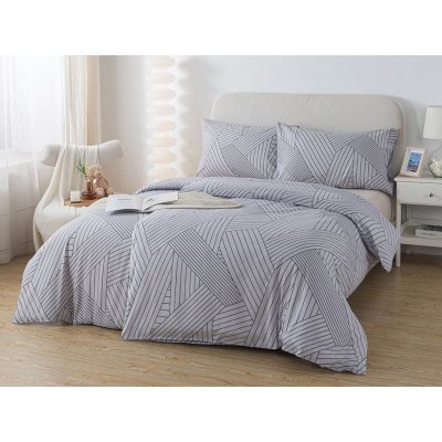 Xpose bavlna povlečení DARA na dvě lůžka šedé 140x200 70x90 – Zboží Mobilmania