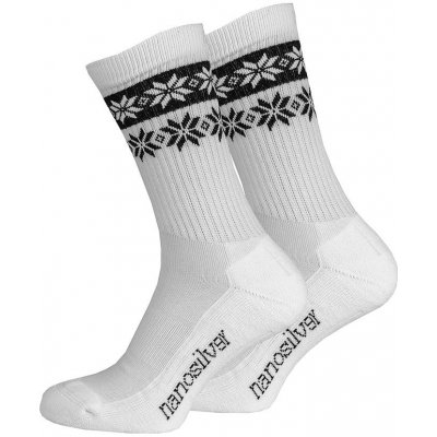 Nanosilver Termo ponožky SNOW bílá/černá