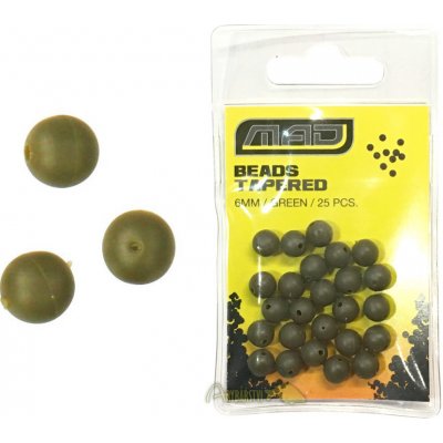 MAD Korálek Tapered Beads 6 mm zelená 25ks