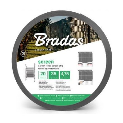 Bradas stínící fólie na plot 450g/m2 + spony 4,75 cm x 35 m antracit – Zbozi.Blesk.cz