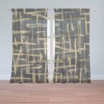 Sablio Záclony Zlaté malování: 2ks 150x250cm – Hledejceny.cz