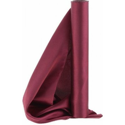 PartyDeco Satén 36 cm x 9 m burgundy - bordo šerpa na slavnostní svatební stůl – Zboží Dáma