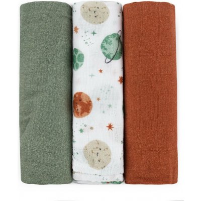 Petite&Mars Sada plen bambusová mušelínová Moussy Forest Fox 68 x 68 cm 3 ks – Sleviste.cz