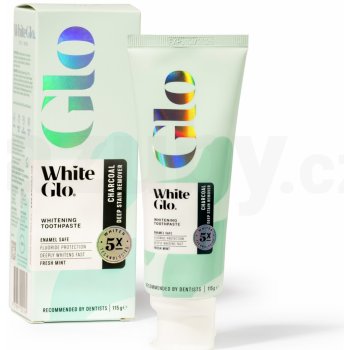 White Glo Glo Charcoal Deep Stain Remover Whitening 115 g