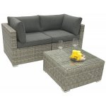 DEOKORK Ratanová variabilní sestava SEVILLA pro 2-3 osoby (šedá) – Zboží Dáma