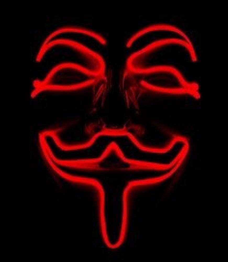 Masky svítící Anonymous - Červená | Srovnanicen.cz