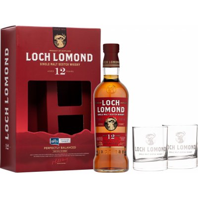 Loch Lomond 12y 46% 0,7 l (dárkové balení 2 sklenice) – Hledejceny.cz