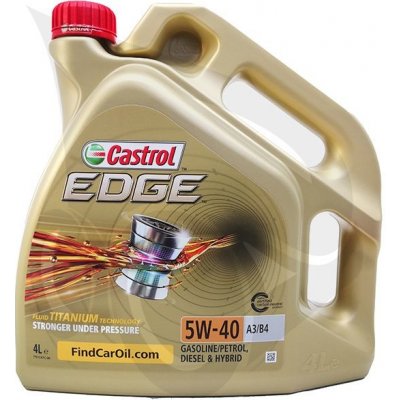 Castrol Edge Titanium A3/B4 5W-40 4 l – Zboží Mobilmania