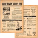 Narozeninové noviny 1954 – dvoustranné nebo jednostranné – Zboží Dáma