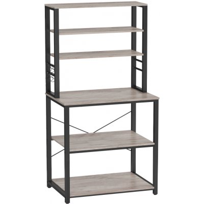 VASAGLE Kuchyňský regál 6 polic 60 x 167 x 40 cm světlé dřevo – Sleviste.cz