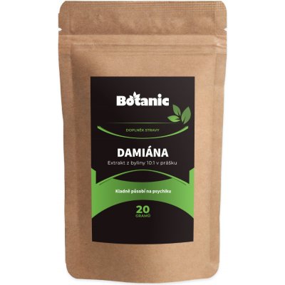 Botanic Damiána - Extrakt z byliny 10:1 v prášku 20g – Zboží Mobilmania