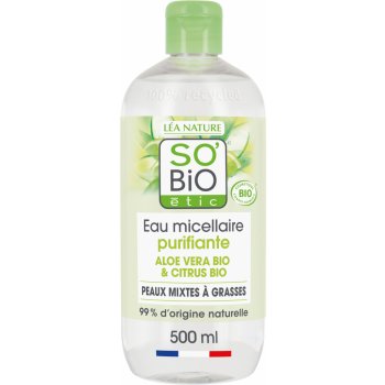 SO´BIO Bio micelární voda čistící aloe vera 500 ml