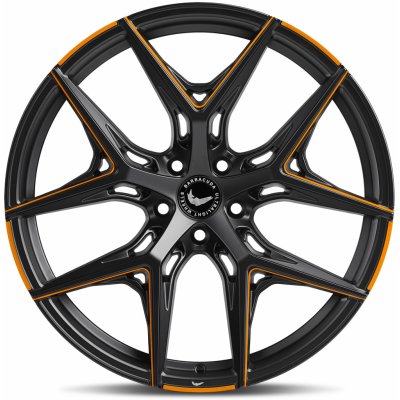 Barracuda RAZZER 9,5x21 5x114,3 ET38 orange puresports matt black machined – Hledejceny.cz