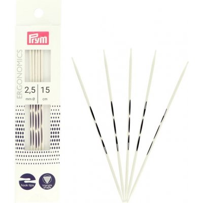 Ergonomické ponožkové jehlice Prym 2,5 mm 15 cm – Hledejceny.cz