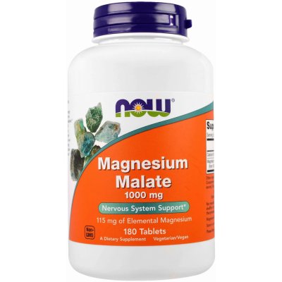 Now Foods Magnesium Malate (hořčík malát) 1000 mg, 180 tablet