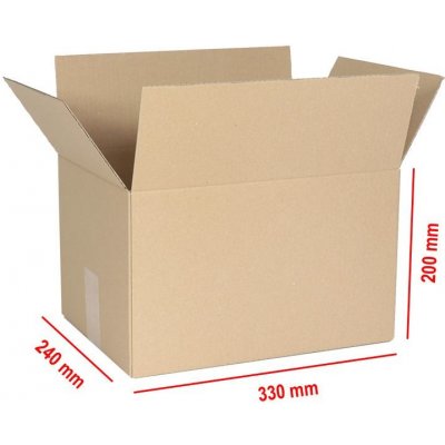 PACKFACE Kartonová krabice 330 x 240 x 200 mm3VVL - dno A4 – Zboží Živě