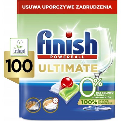 Finish Powerball Ultimate 0 % All in 1 kapsle do myčky nádobí 100 ks – Hledejceny.cz