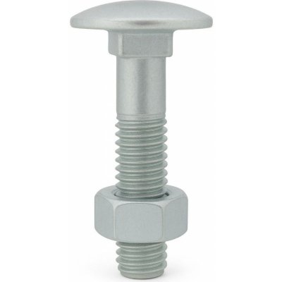 Vratový šroub s maticí, půlkulatá hlava, M10 × 180 mm, ocel, 40 ks 79126 – Zbozi.Blesk.cz