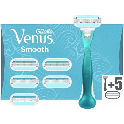 Gillette Venus Smooth + 5 ks hlavic – Zbozi.Blesk.cz